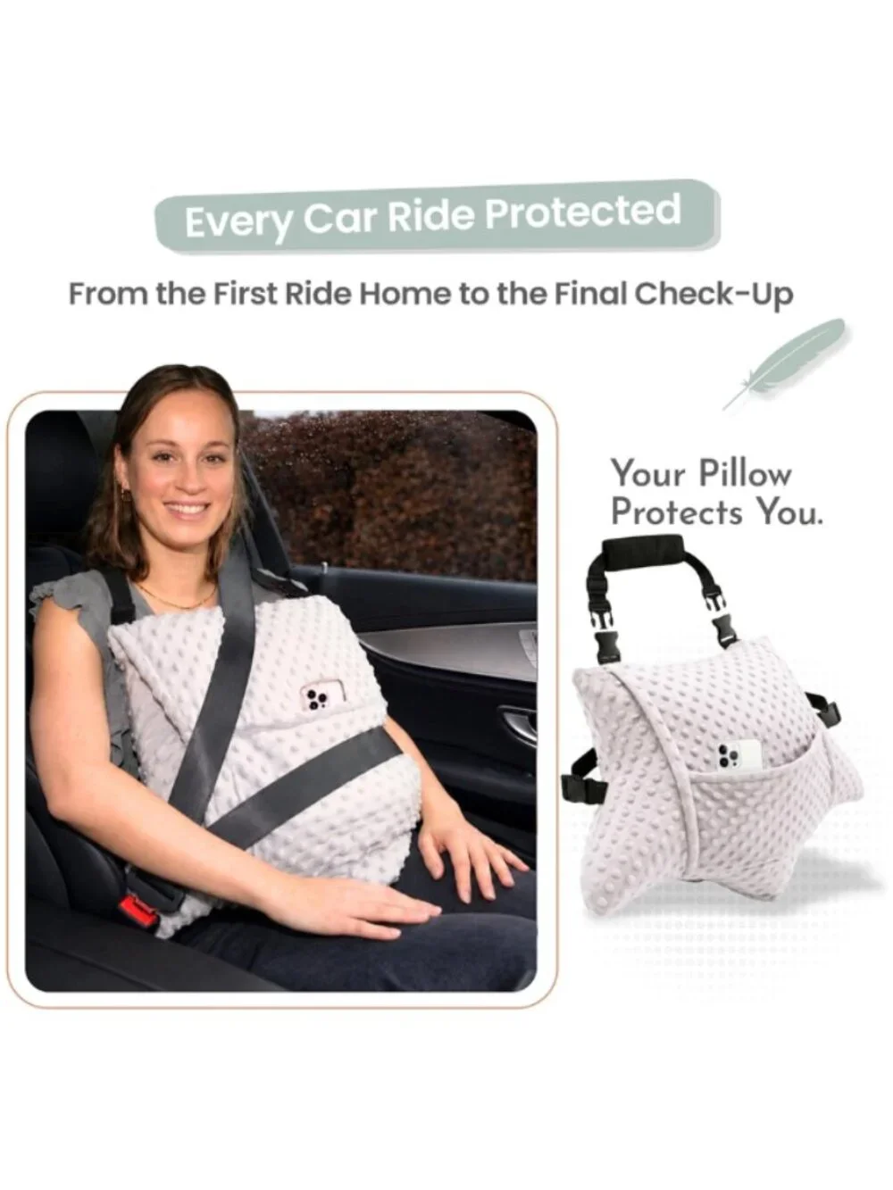 Abdominal Surgery Recovery Support Pillow with Pockets & Straps